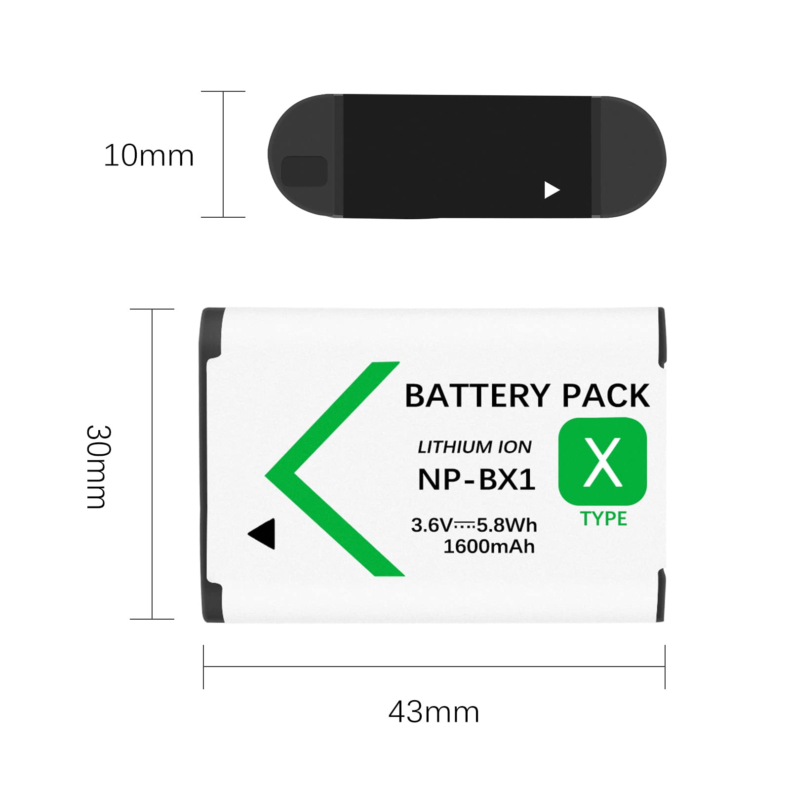 Amazon.com: LOTUS POWER NP-BX1 Lithium-ion Battery for ZV1 ZV-1F